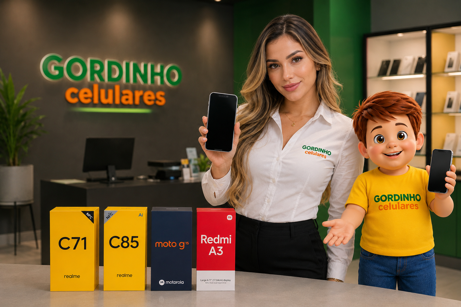Loja física da Gordinho Celulares na Avenida Noroeste em Campo Grande MS