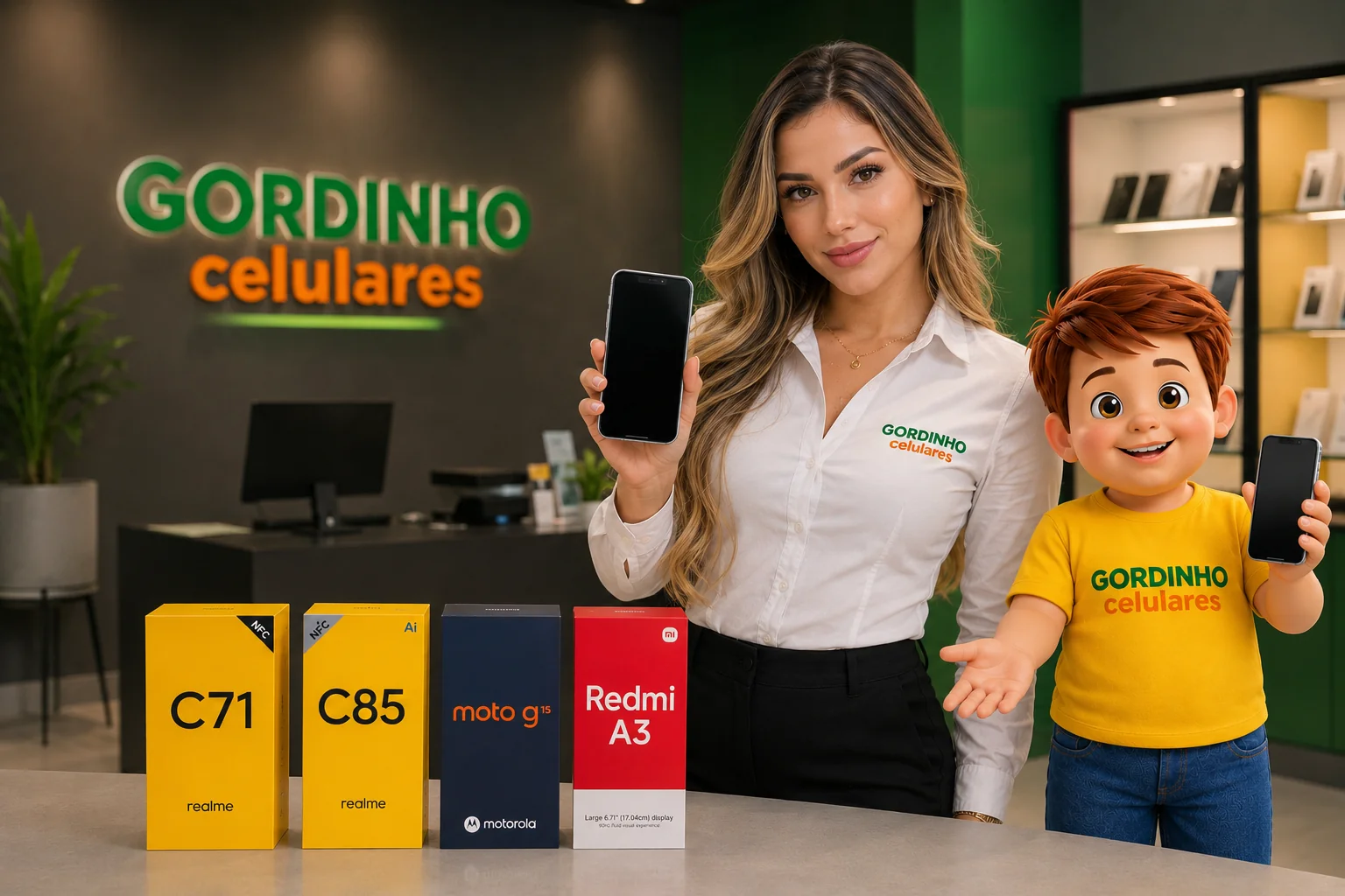 Loja física Gordinho Celulares na Avenida Noroeste em Campo Grande